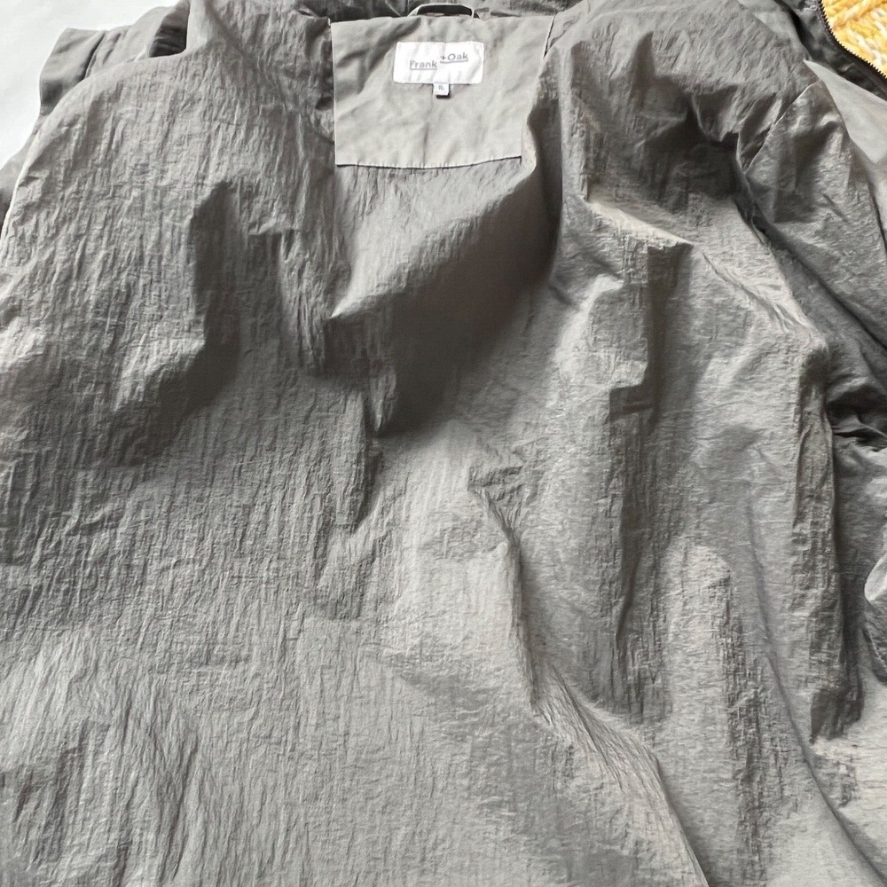Frank & Oak Men Jacket Gray Full Zipper Hood w Drawstring XL Style 1410016 Lined - Picture 4 of 6